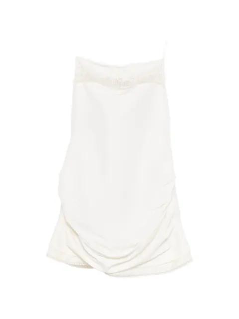lace-trim gathered mini dress by MAGDA BUTRYM