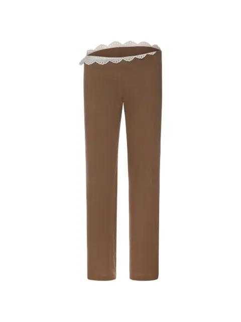 lace-trim trousers by MAGDA BUTRYM