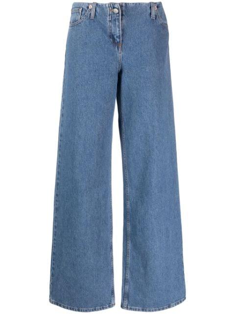 logo-patch wide-leg jeans by MAGDA BUTRYM