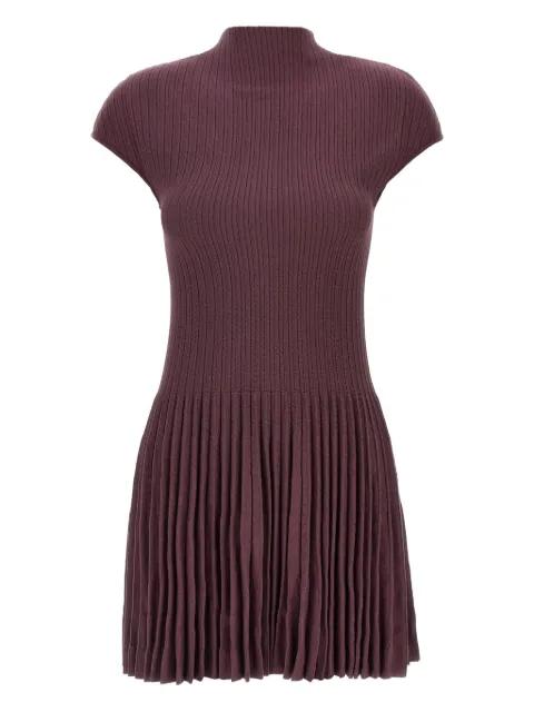 ribbed pleated mini dress by MAGDA BUTRYM