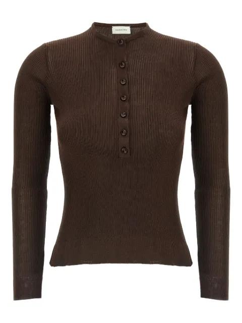ribbed silk sweater by MAGDA BUTRYM