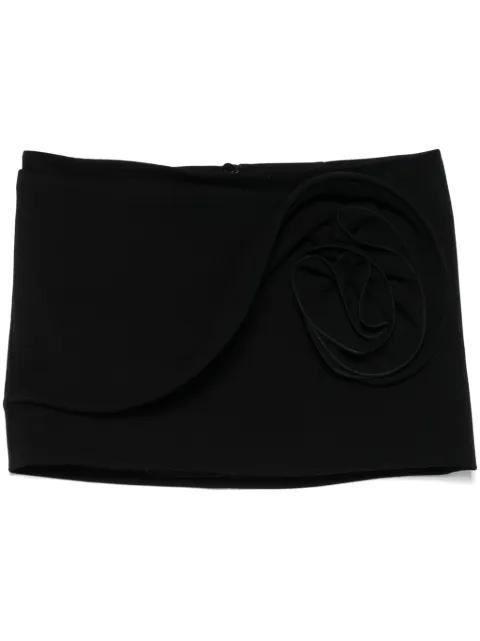 rose-appliqué mini skirt by MAGDA BUTRYM