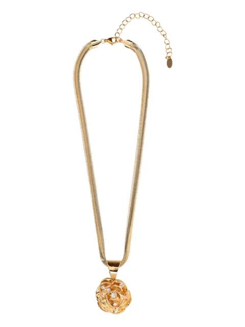 rose-embellished pendant necklace by MAGDA BUTRYM