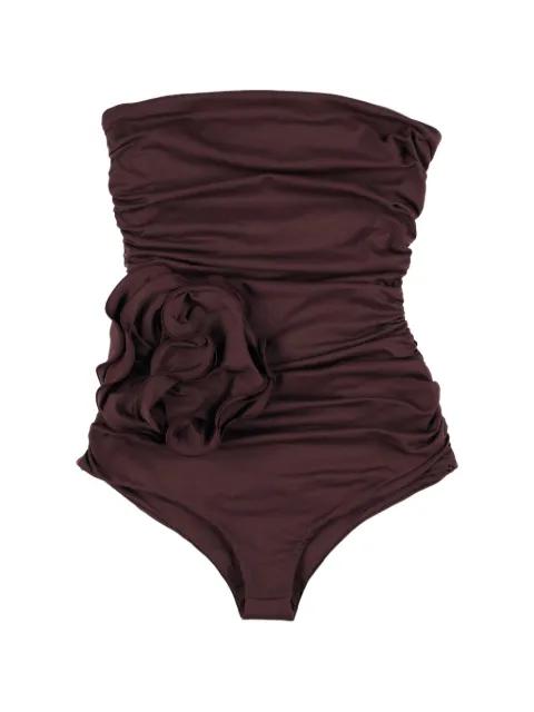 rose ruched intero beachwear by MAGDA BUTRYM