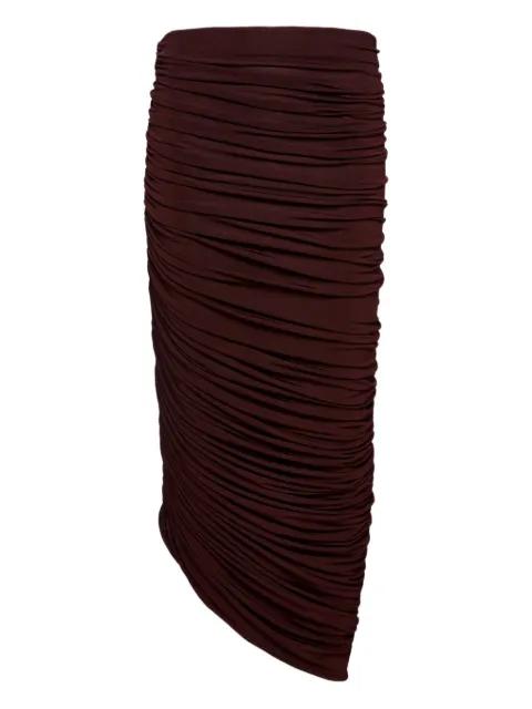 ruched midi skirt by MAGDA BUTRYM