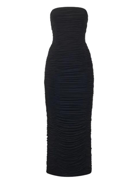 ruffled strapless dress by MAGDA BUTRYM