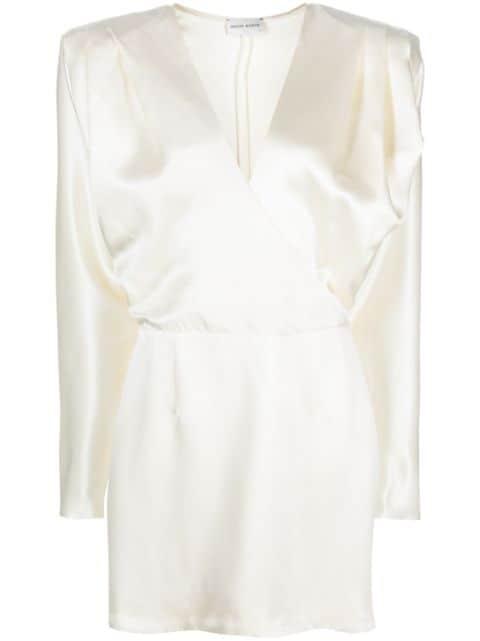 silk wrap minidress by MAGDA BUTRYM