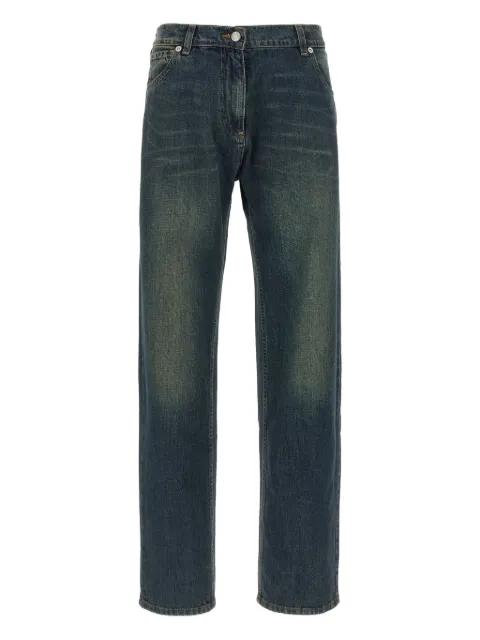 stonewashed five-pocket straight-leg jeans by MAGDA BUTRYM