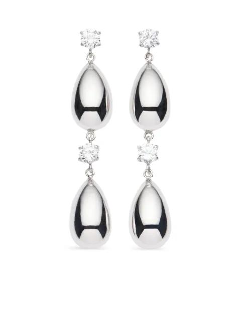 teardrop embellished stud earrings by MAGDA BUTRYM