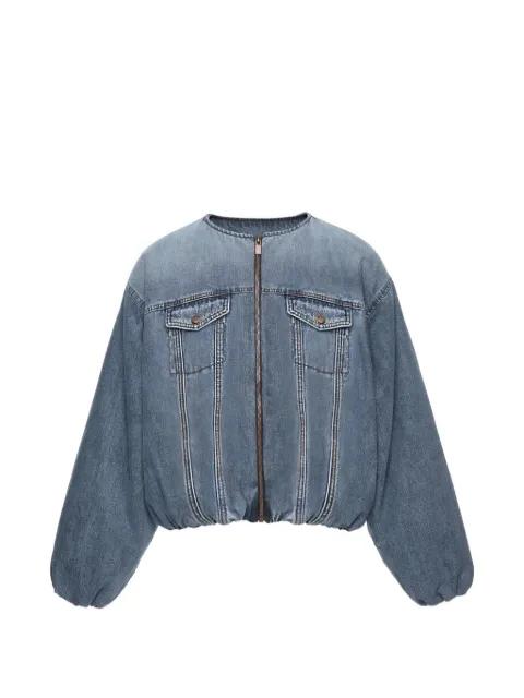 zip denim jacket by MAGDA BUTRYM