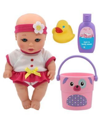 Bath Safe 8" Baby Doll Bath Time Playset by MAGIC NURSERY