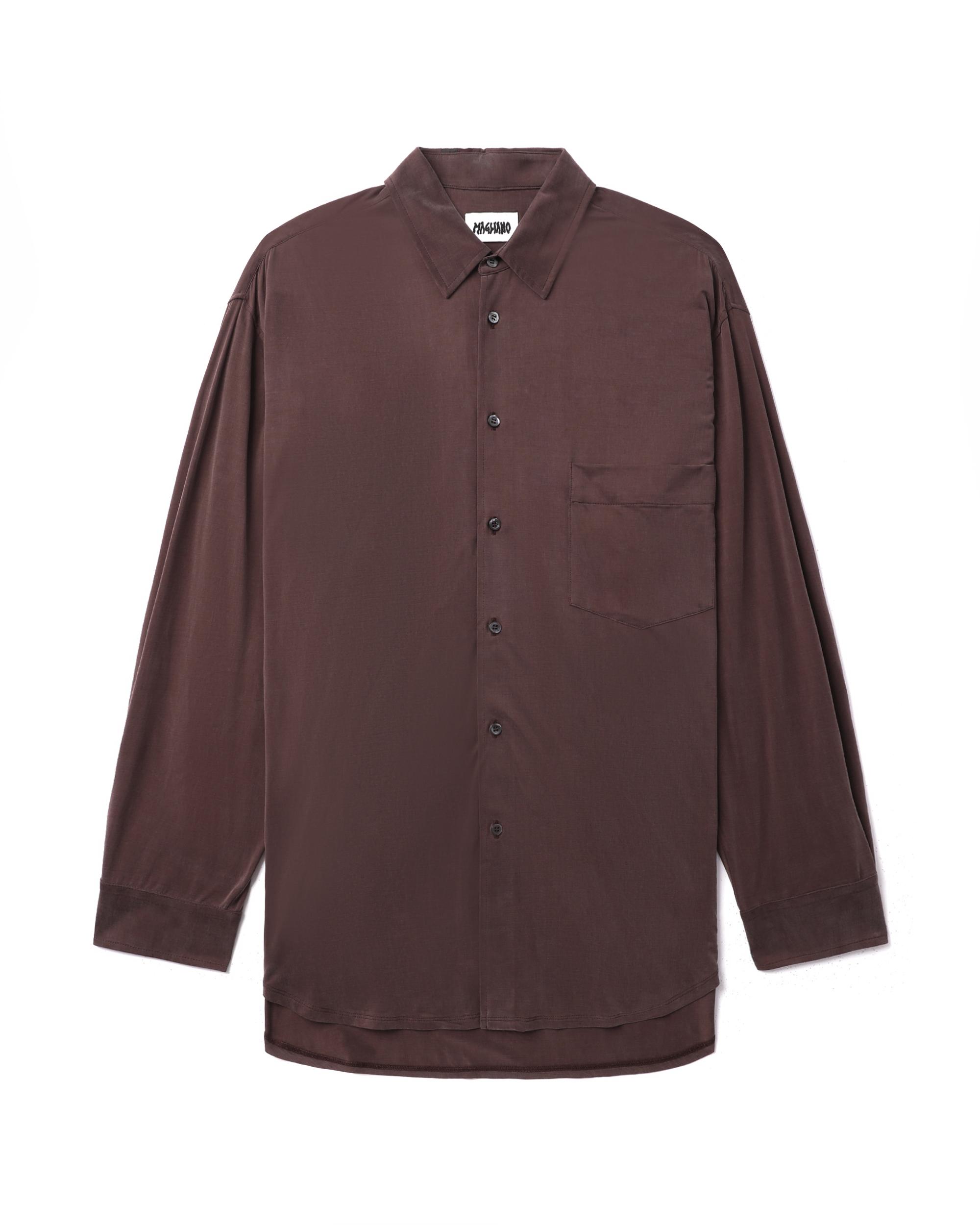 Braided back satin shirt by MAGLIANO
