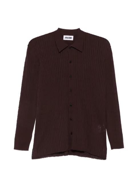Capricorn cable-knit button-down shirt by MAGLIANO