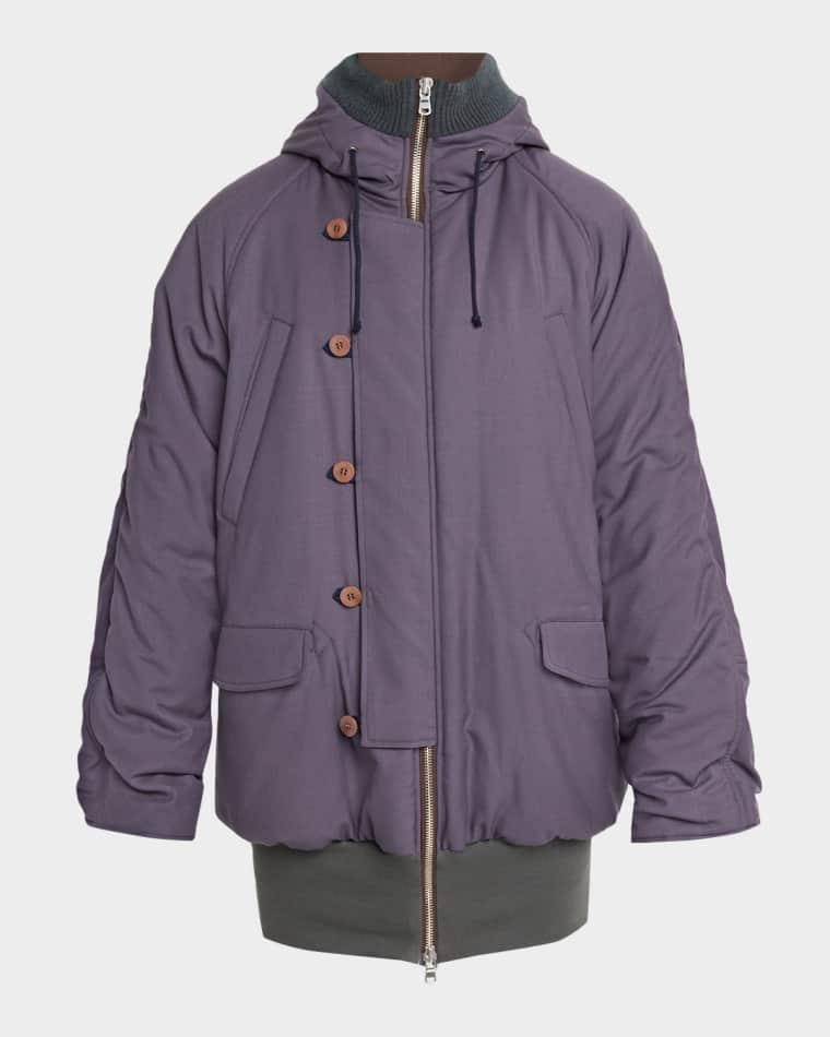 Men's Kenny Wool Padded Parka with Hood by MAGLIANO