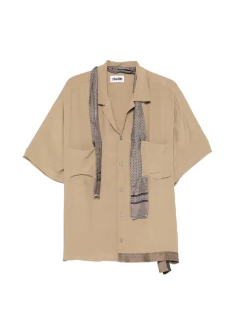 Pasolini scarf-detail short-sleeve shirt by MAGLIANO