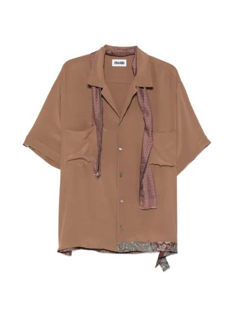 Posilini scarf-detail chest-pocket shirt by MAGLIANO
