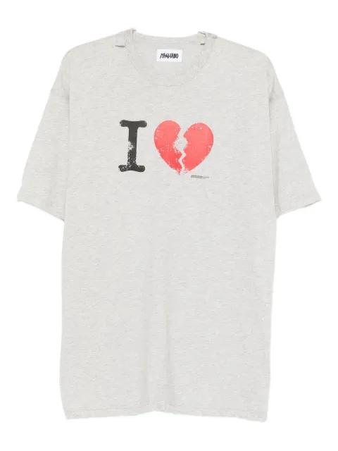 broken-heart graphic T-shirt by MAGLIANO