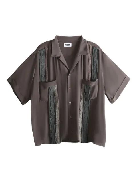 cable-knit panel shirt by MAGLIANO