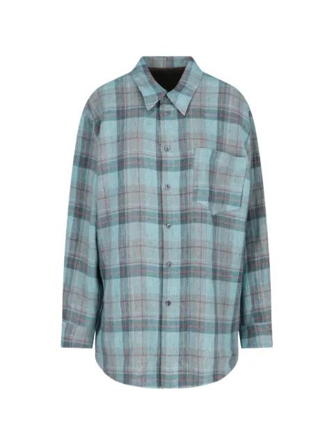 check-pattern linen shirt by MAGLIANO