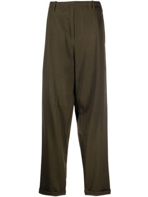 drop-crotch virgin-wool trousers by MAGLIANO
