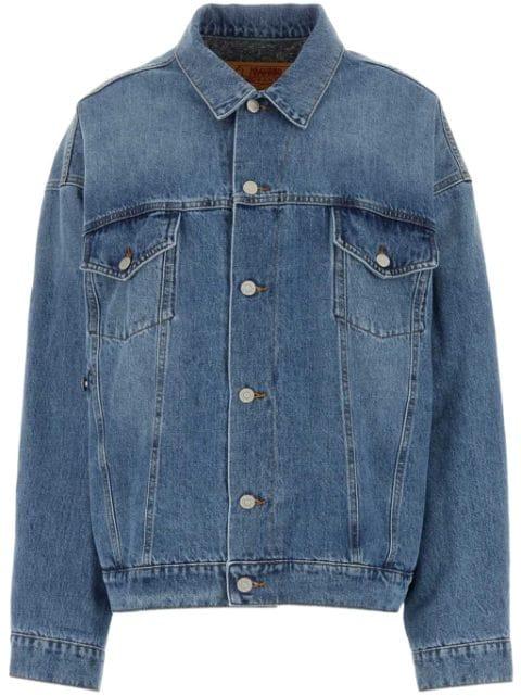 drop shoulder denim jacket by MAGLIANO