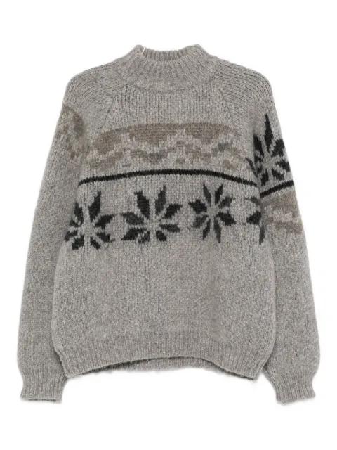 floral-pattern mock-neck sweater by MAGLIANO