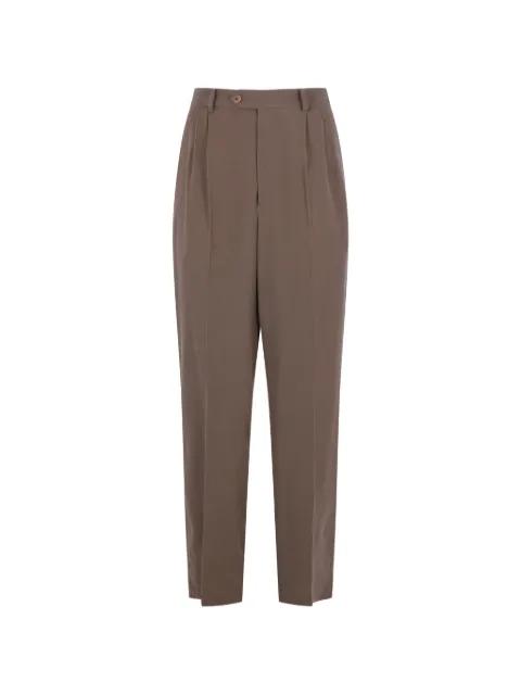 herringbone pleated trousers by MAGLIANO