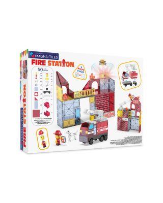 Fire Station Magnetic Construction Set by MAGNA-TILES Fire Station Magnetic Construction Set by MAGNA-TILES