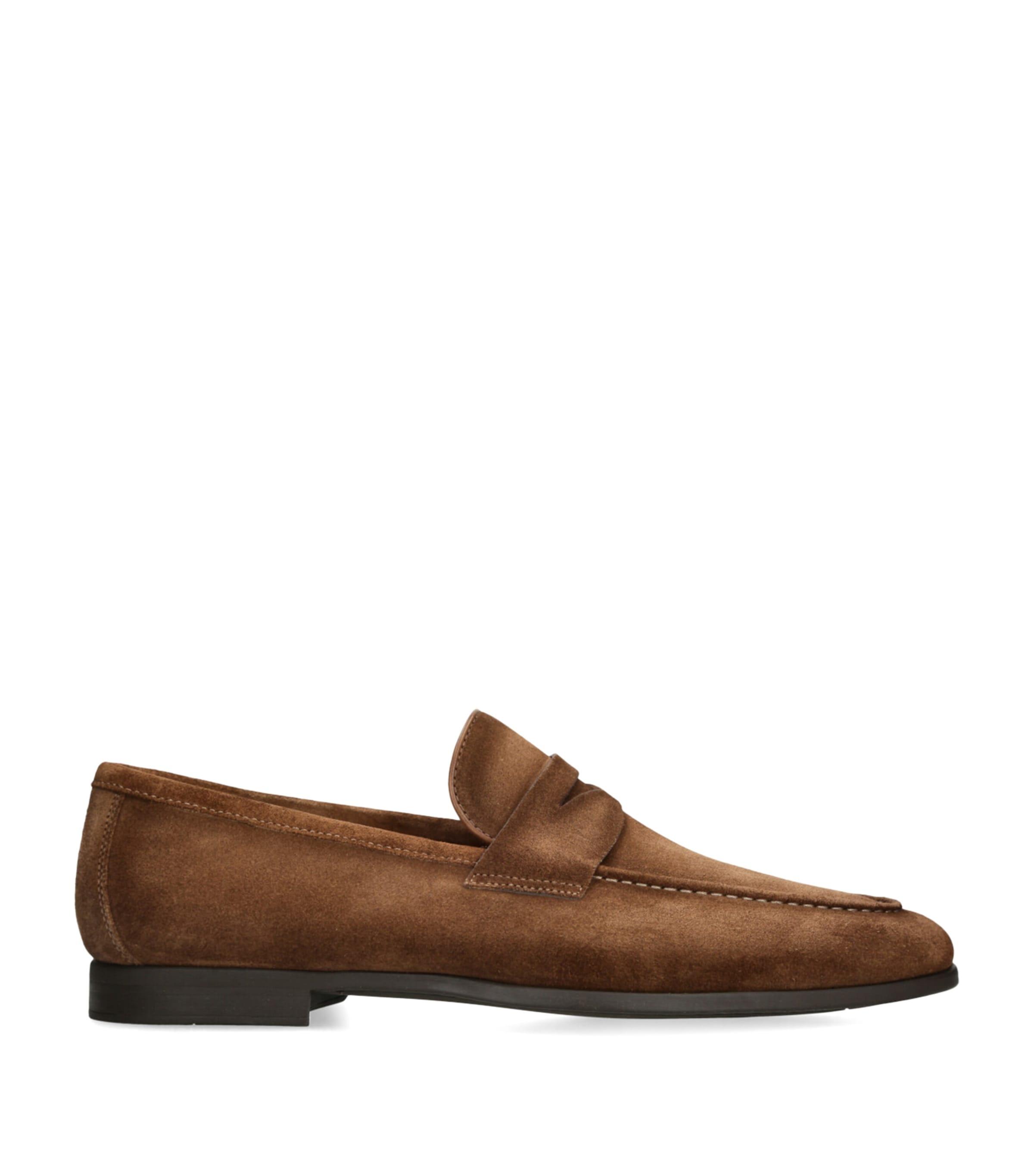 Magnanni Suede Diezma Penny Loafers by MAGNANNI