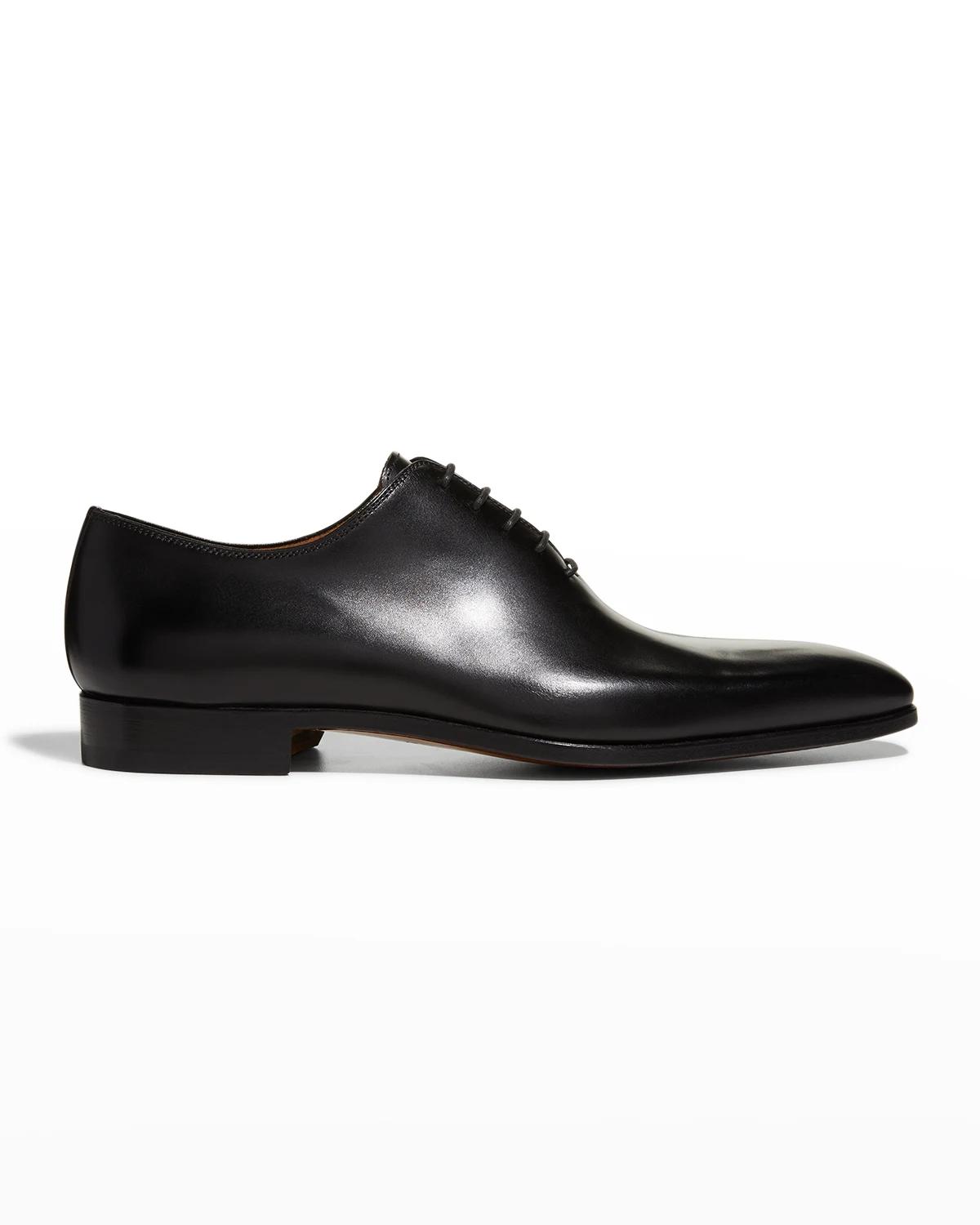 Men's Cruz Square-Toe Leather Oxfords by MAGNANNI