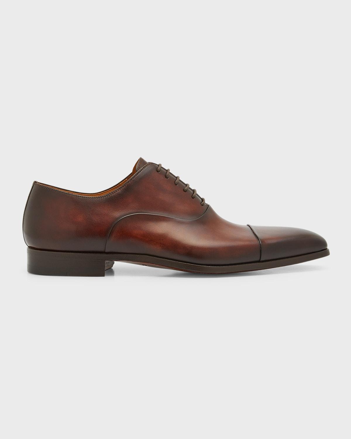 Men's Milos Cap Toe Leather Oxfords by MAGNANNI