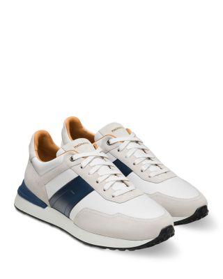 Men's Sentro White/Navy Sneakers by MAGNANNI