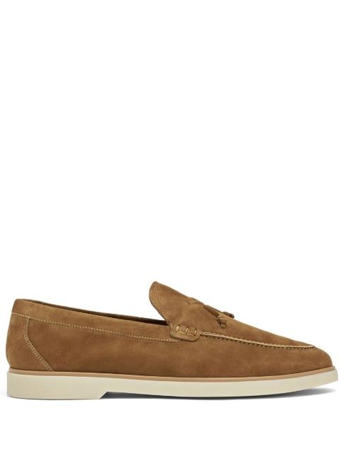 almond-toe suede loafers by MAGNANNI