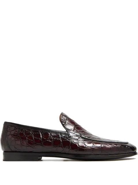 crocodile-embossed loafers by MAGNANNI
