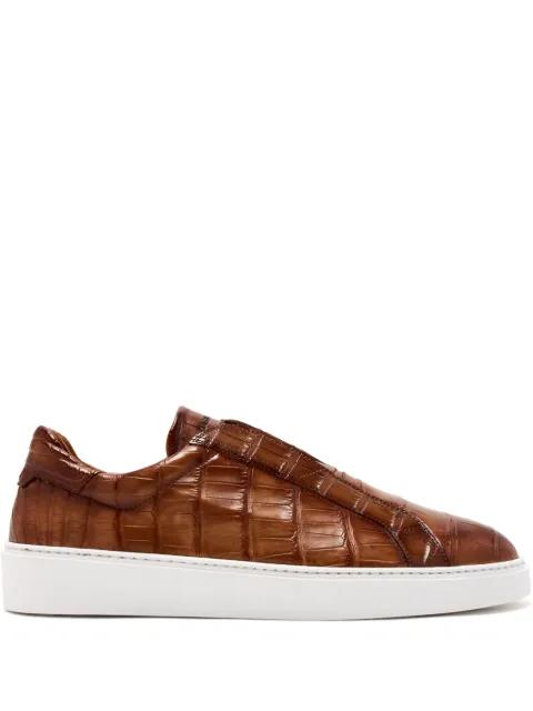 crocodile-embossed trainers by MAGNANNI