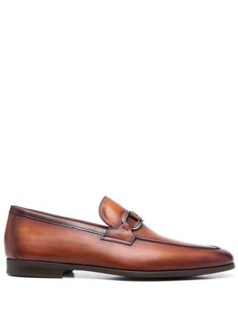 front-strap almond-toe loafers by MAGNANNI