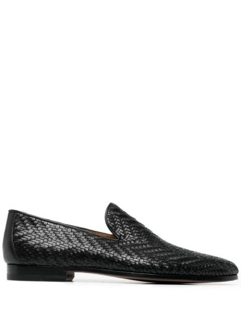 interwoven leather loafers by MAGNANNI