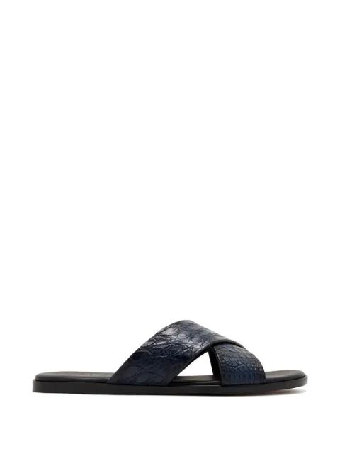 leather flat sandals by MAGNANNI
