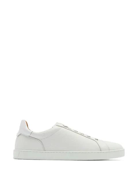 pebbled-leather elastic-lace sneakers by MAGNANNI