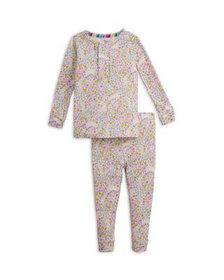 Girls' Bunny Blossom Magnetic Ruffled Long Sleeved Pajama Set - Little Kid by MAGNETIC ME
