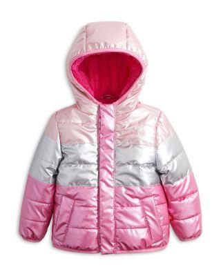 Girls' Color Blocked Metallic Puffer Jacket - Baby by MAGNETIC ME