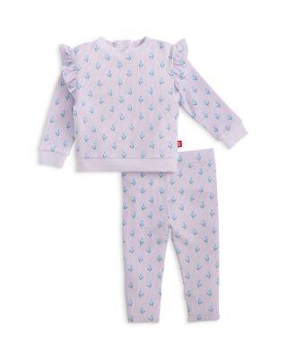Girls' Floral Print Waffled Top & Legging Set - Baby by MAGNETIC ME