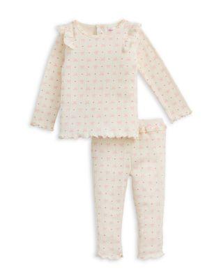 Girls' Heart & Bow Pointelle Pajama Set - Baby by MAGNETIC ME