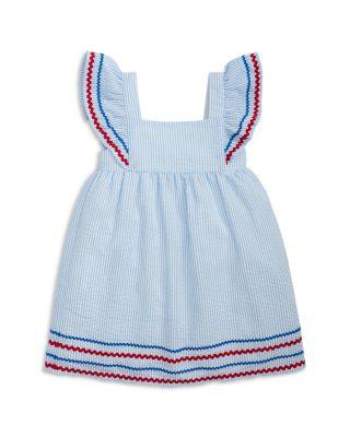 Girls' Seersucker Striped Flutter Sleeve Magnetic Dress - Little Kid by MAGNETIC ME
