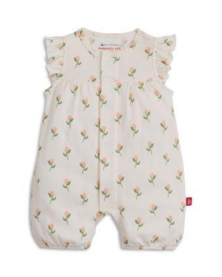 Girls' Sleeveless Floral Chicken Tender Romper - Baby by MAGNETIC ME