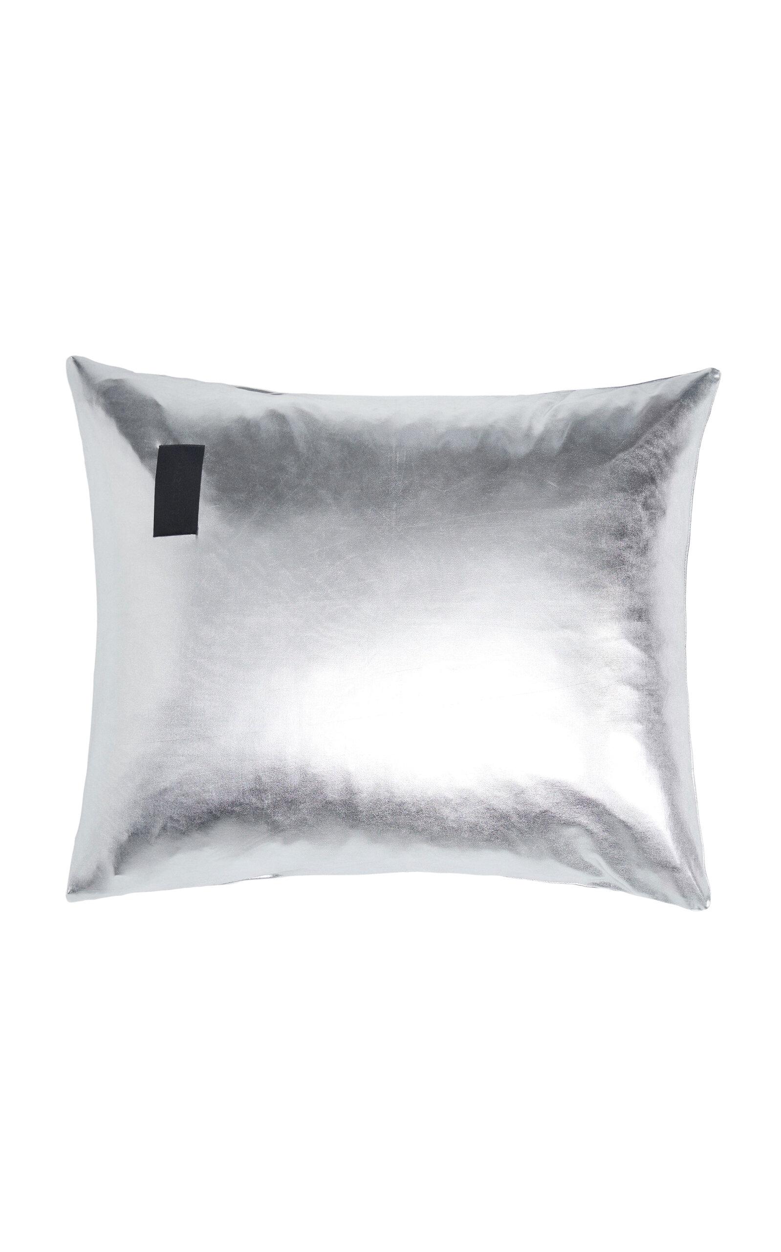 Magniberg - Nude Metallic Jersey Pillowcase - Silver - Moda Operandi by MAGNIBERG