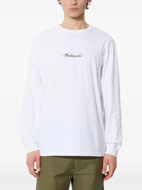 Dragon Bamboo embroidered long-sleeve T-shirt by MAHARISHI