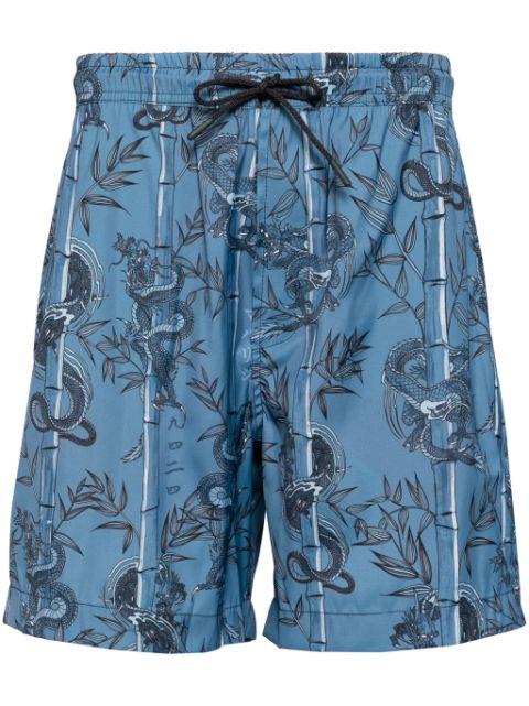 Dragon Bamboo swim shorts by MAHARISHI