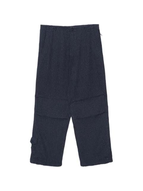 Sashiko-stitched drawstring trousers by MAHARISHI
