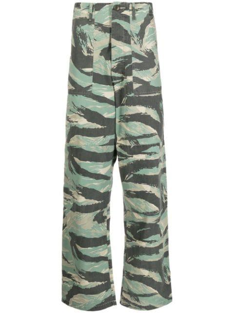 camouflage-print straight-leg trousers by MAHARISHI